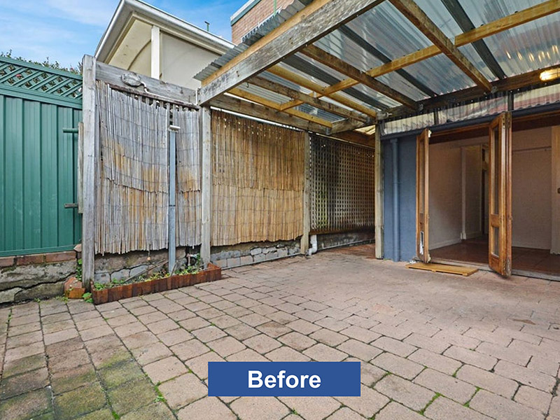 Home Buyer in Ebley St, Bondi Junction, Sydney - Yard Before