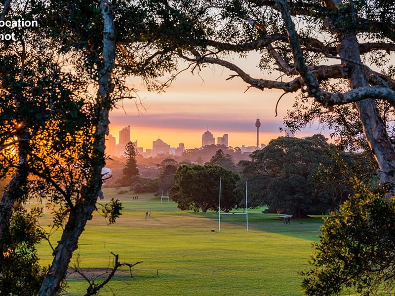 Queens Park Rd - Field with Sunset view