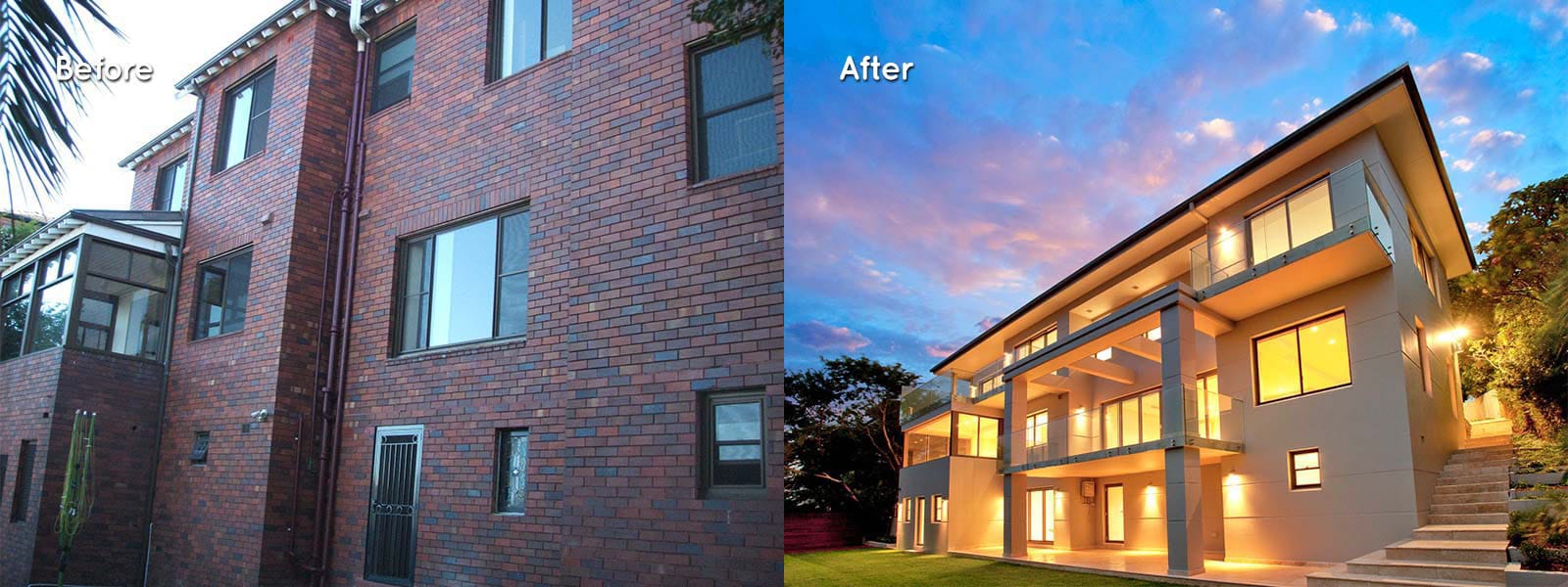 Before and after a home renovation in Sydney